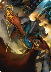 Hobgoblin, Mantled Marauder (15/54) Art Card (ASMP) - Gold-Stamped Signature