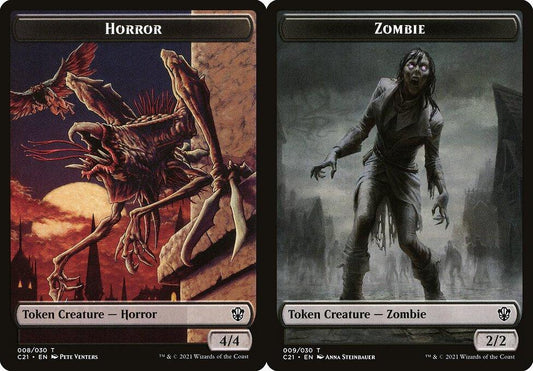 Horror (008) // Zombie (009) Double-Sided Token