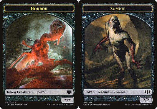 Horror (015) // Zombie (016) Double-Sided Token