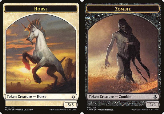Horse (010) // Zombie (020) Double-Sided Token