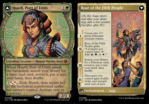 Huatli, Poet of Unity // Roar of the Fifth People (0296) (Showcase) - Foil