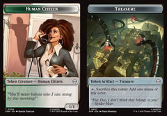 Human Citizen (0004) // Treasure (0007) Double-Sided Token - Foil