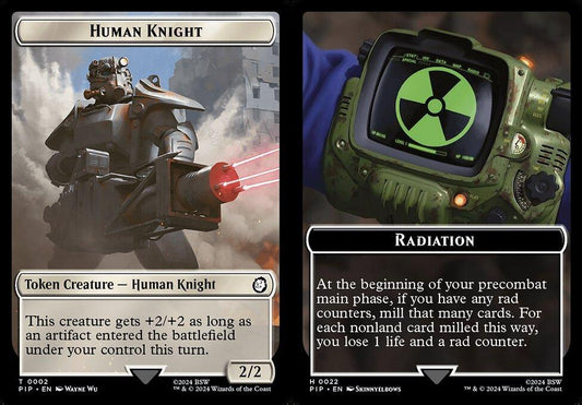Human Knight (0002) // Radiation (0022) Double-Sided Token - Foil