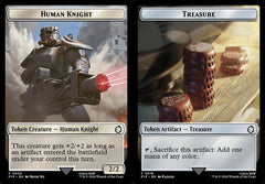 Human Knight (0002) // Treasure (0018) Double-Sided Token