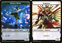 Human Monk (010) // Samurai (003) Double-Sided Token - Foil