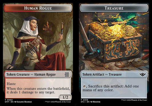 Human Rogue (0002) // Treasure (0018) Double-Sided Token - Foil