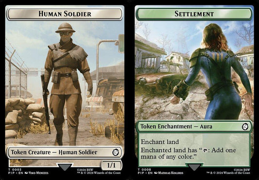 Human Soldier (0003) // Settlement (0008) Double-Sided Token