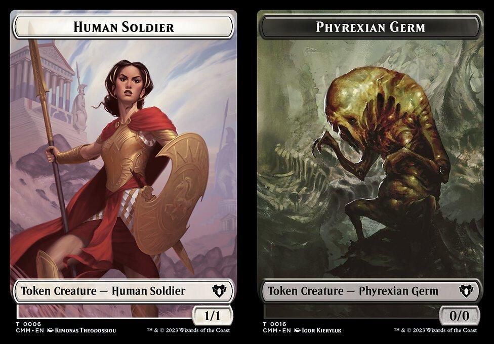 Human Soldier (0006) // Phyrexian Germ (0016) Double-Sided Token