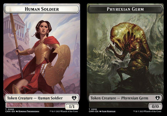 Human Soldier (0006) // Phyrexian Germ (0016) Double-Sided Token