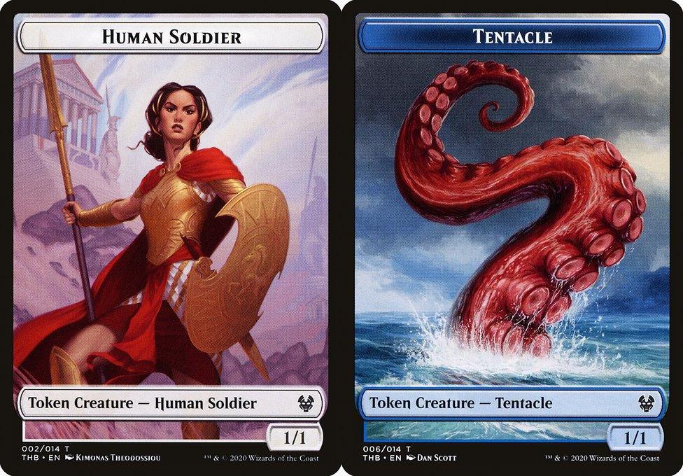 Human Soldier (002) // Tentacle (006) Double-Sided Token - Foil
