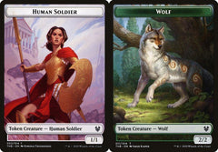 Human Soldier (002) // Wolf (011) Double-Sided Token - Foil