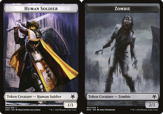 Human Soldier (002) // Zombie (007) Double-Sided Token