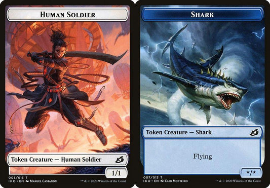 Human Soldier (003) // Shark (007) Double-Sided Token - Foil