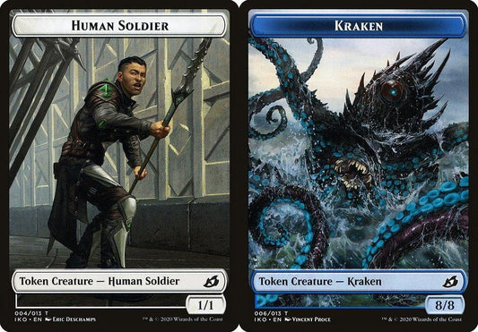 Human Soldier (004) // Kraken (006) Double-Sided Token - Foil