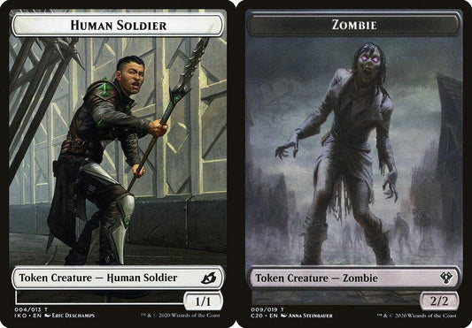 Human Soldier (004) // Zombie (009) Double-Sided Token