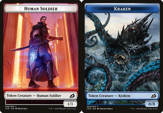 Human Soldier (005) // Kraken (006) Double-Sided Token - Foil