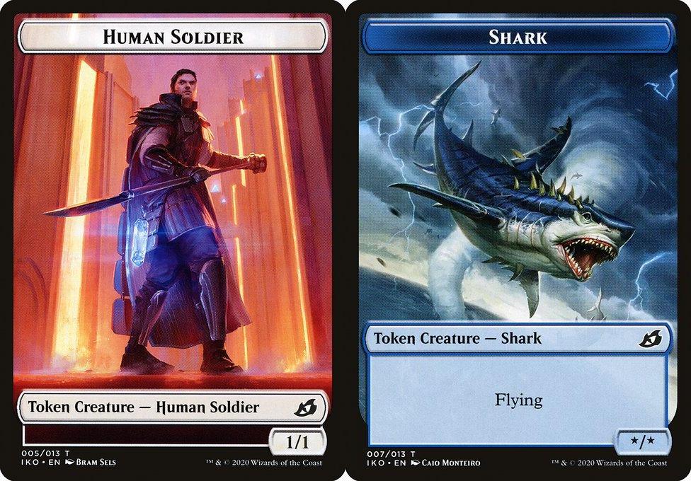 Human Soldier (005) // Shark (007) Double-Sided Token - Foil