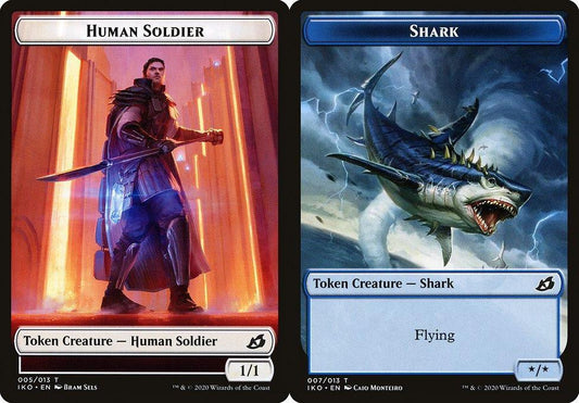 Human Soldier (005) // Shark (007) Double-Sided Token - Foil