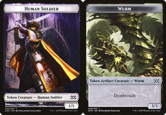Human Soldier (005) // Wurm (029) Double-Sided Token - Foil