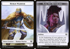 Human Warrior (003) // Kaya the Inexorable Emblem (020) Double-SidedToken - Foil