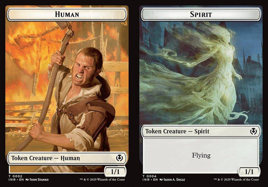 Human (0002) // Spirit (0004) Double-Sided Token - Foil