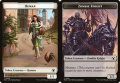 Human (0006) // Zombie Knight (0021) Double-Sided Token
