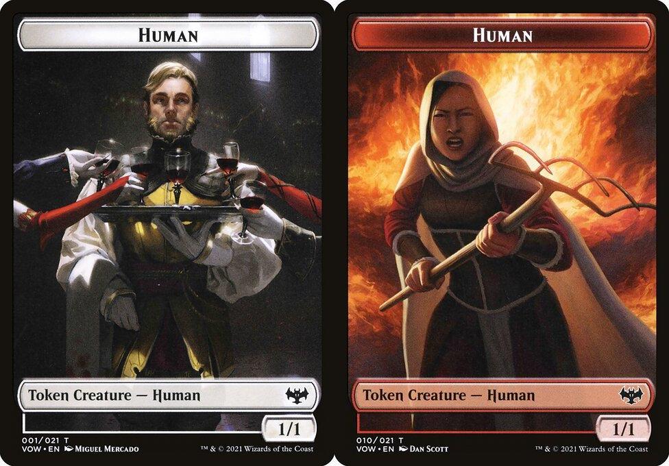Human (001) // Human (010) Double-Sided Token - Foil