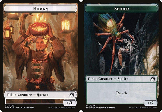 Human (001) // Spider (011) Double-Sided Token - Foil