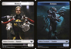 Human (001) // Zombie (005) Double-Sided Token - Foil