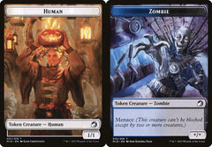Human (001) // Zombie (015) Double-Sided Token - Foil