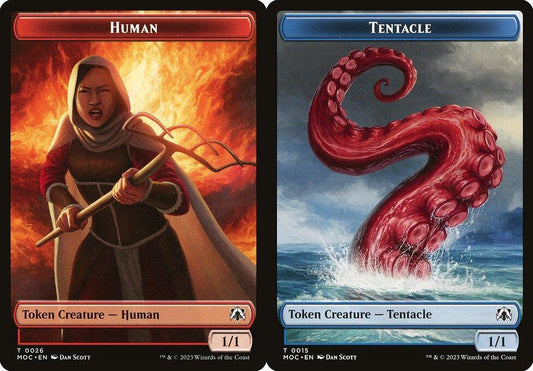 Human (0026) // Tentacle (0015) Double-Sided Token