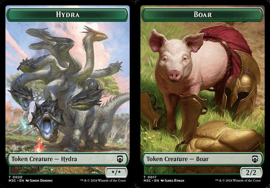 Hydra (0020) // Boar (0017) Double-Sided Token - Ripple Foil