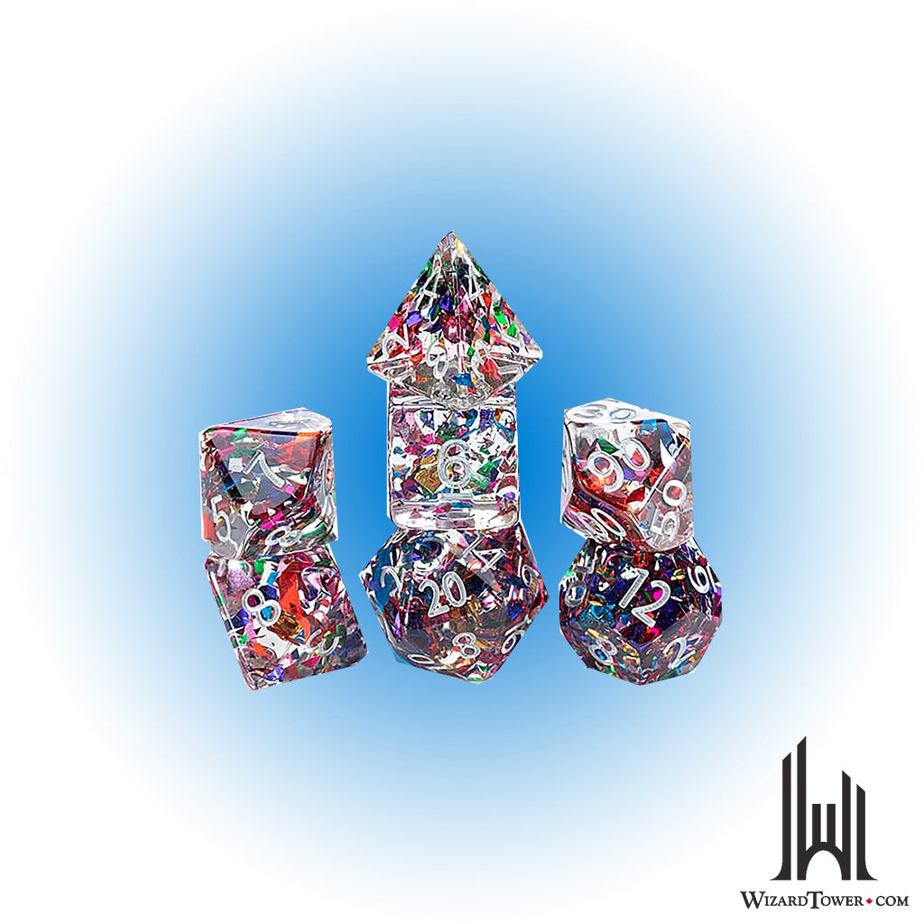 Dice Set - Inclusion Stained Glass 7ct