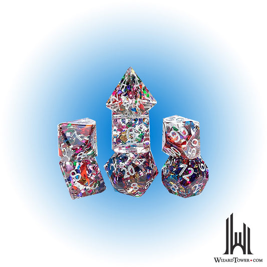 Dice Set - Inclusion Stained Glass 7ct