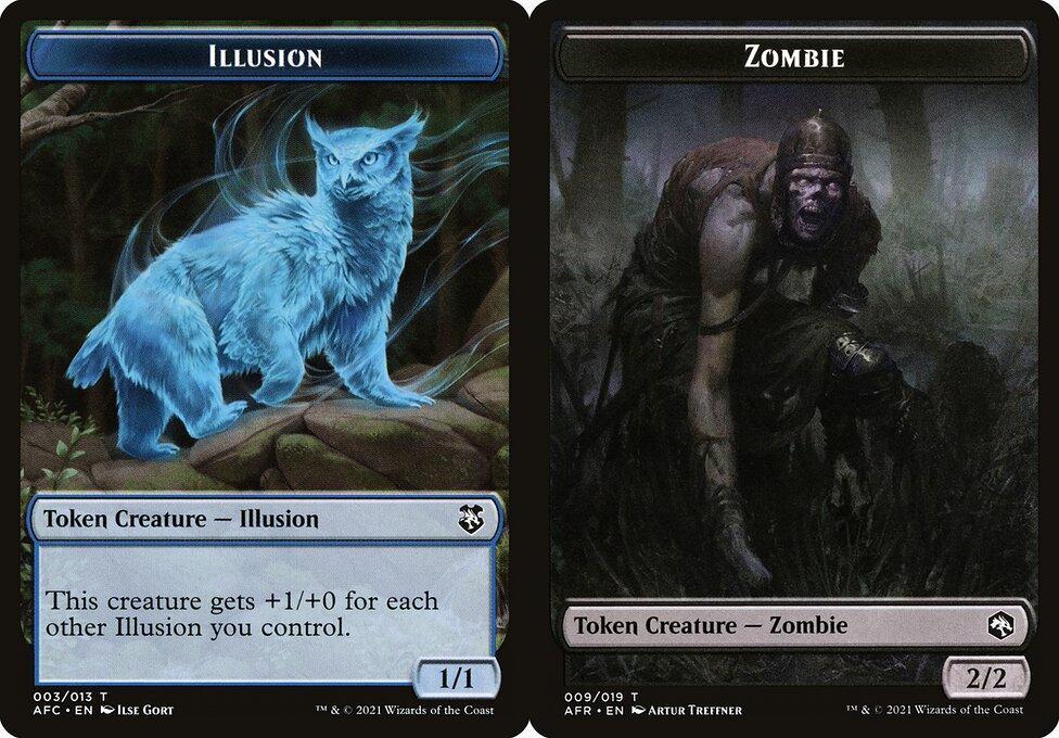 Illusion (003) // Zombie (009) Double-Sided Token
