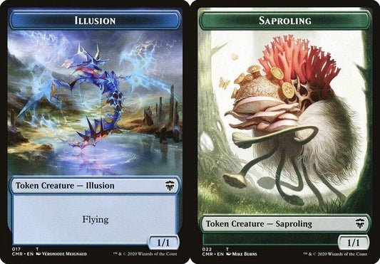 Illusion (017) // Saproling (022) Double-Sided Token