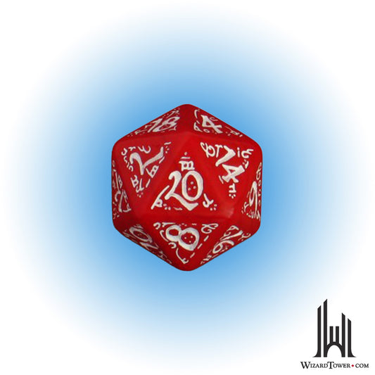 Individual Dice - Level Counter Red / White d20