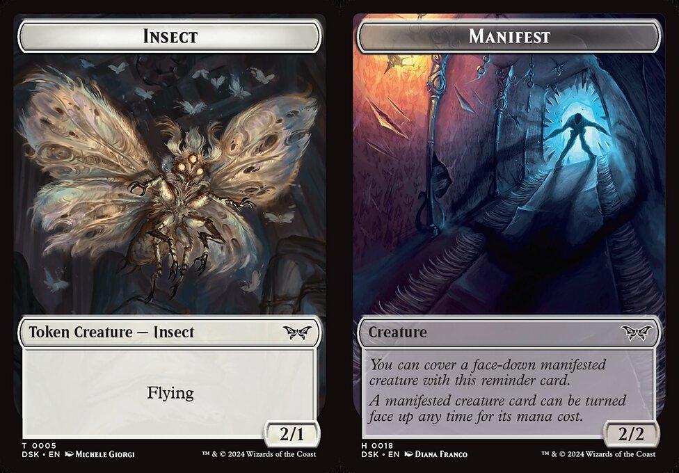 Insect (0005) // Manifest (0018) Double-Sided Token - Foil