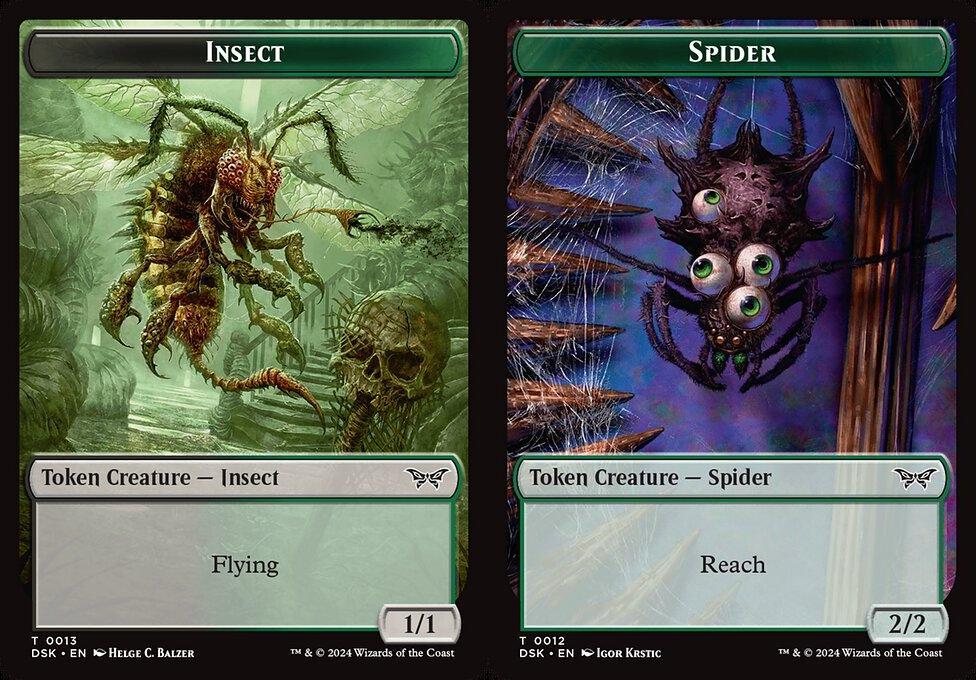 Insect (0013) // Spider (0012) Double-Sided Token - Foil