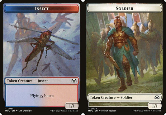 Insect (0031) // Soldier (0008) Double-Sided Token