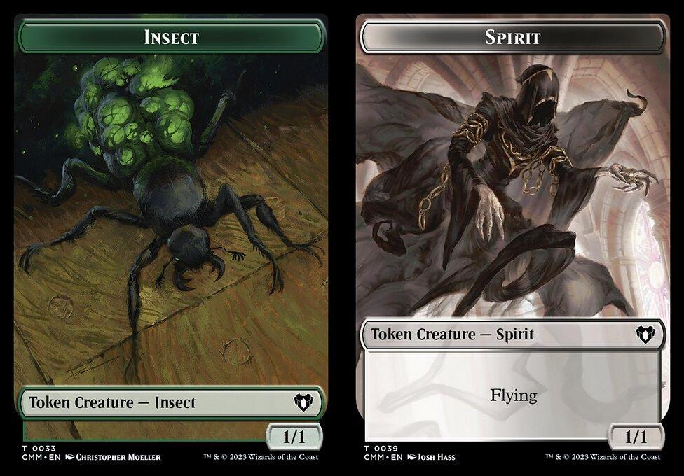 Insect (0033) // Spirit (0039) Double-Sided Token - Foil