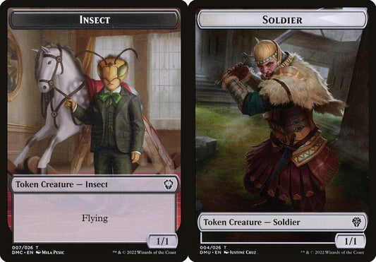 Insect (007) // Soldier (004) Double-Sided Token - Foil