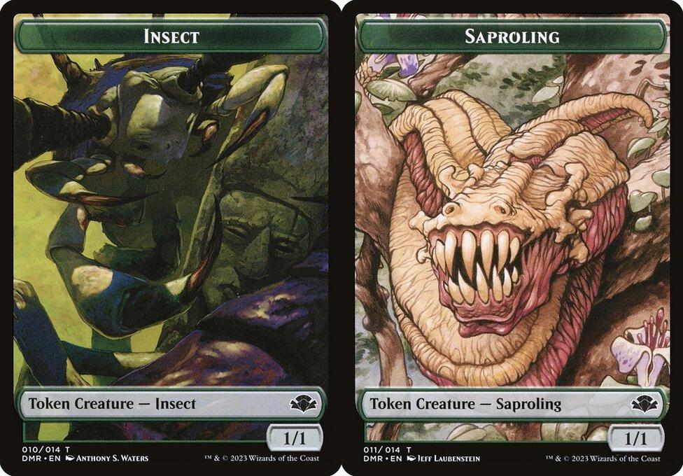 Insect (010) // Saproling (011) Double-Sided Token - Foil