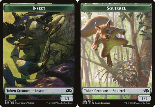 Insect (010) // Squirrel (013) Double-Sided Token - Foil