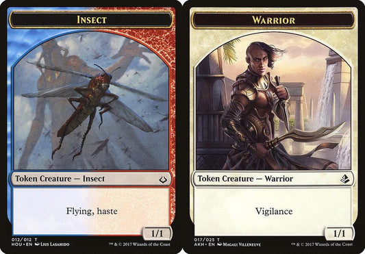 Insect (012) // Warrior (017) Double-Sided Token
