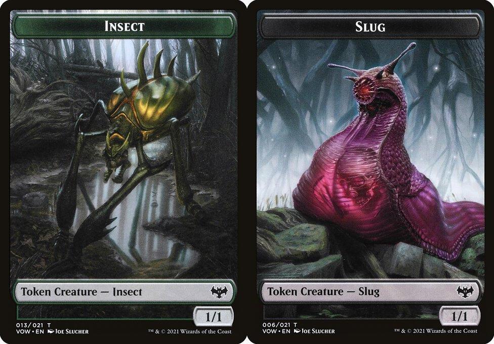 Insect (013) // Slug (006) Double-Sided Token - Foil