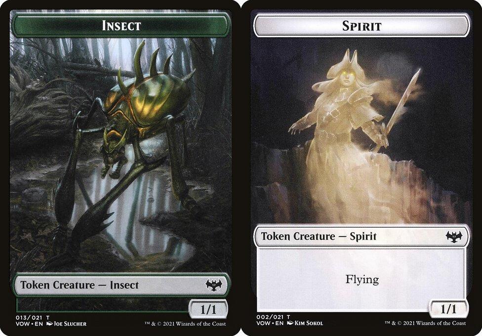Insect (013) // Spirit (002) Double-Sided Token - Foil