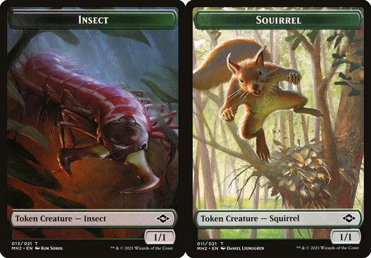 Insect (013) // Squirrel (011) Double-Sided Token - Foil