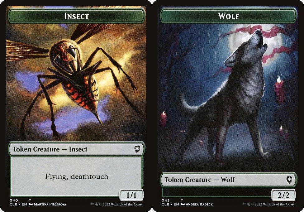 Insect (040) // Wolf (043) Double-Sided Token