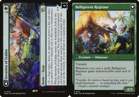 Invasion of Ixalan // Belligerent Regisaur - Foil